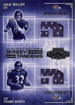 2003 Playoff Honors - Jersey Tandems #JT-12 Kyle Boller / Musa Smith Front