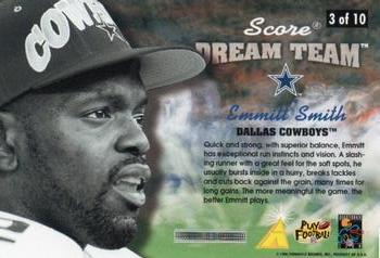 1996 Score - Dream Team #3 Emmitt Smith Back
