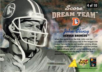 1996 Score - Dream Team #4 John Elway Back