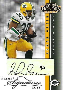 2003 Playoff Honors - Prime Signatures Prime Cuts #PS-5 Ahman Green Front