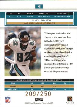 2003 Playoff Honors - X's #48 Jimmy Smith Back