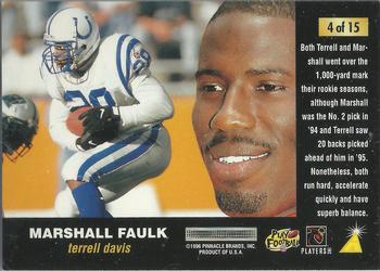 1996 Score - Footsteps #4 Terrell Davis / Marshall Faulk Back