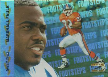 1996 Score - Footsteps #4 Terrell Davis / Marshall Faulk Front