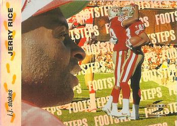 1996 Score - Footsteps #11 J.J. Stokes / Jerry Rice Front