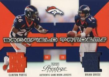2003 Playoff Prestige - Backfield Tandems #BT-4 Brian Griese / Clinton Portis Front