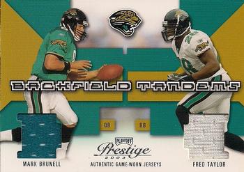 2003 Playoff Prestige - Backfield Tandems #BT-8 Mark Brunell / Fred Taylor Front