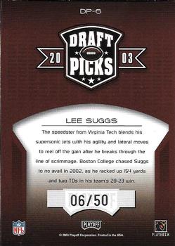 2003 Playoff Prestige - Draft Picks Autographs #DP-6 Lee Suggs Back