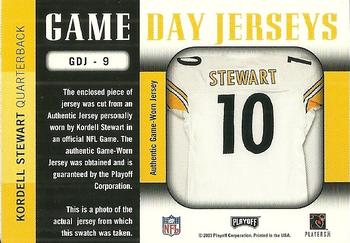 2003 Playoff Prestige - Game Day Jerseys #GDJ-9 Kordell Stewart Back