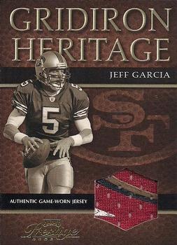 2003 Playoff Prestige - Gridiron Heritage Jerseys #GH-21 Jeff Garcia Front