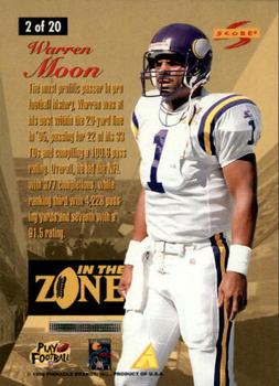 1996 Score - In the Zone #2 Warren Moon Back