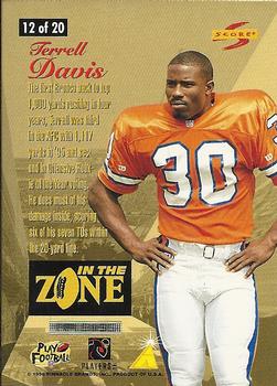 1996 Score - In the Zone #12 Terrell Davis Back