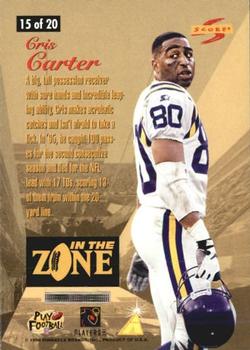 1996 Score - In the Zone #15 Cris Carter Back
