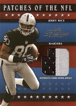 2003 Playoff Prestige - Stars of the NFL Patches #SN-9 Jerry Rice Front