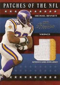 2003 Playoff Prestige - Stars of the NFL Patches #SN-14 Michael Bennett Front