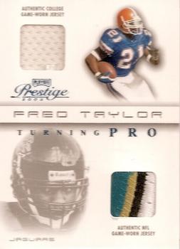 2003 Playoff Prestige - Turning Pro Jerseys #TP-3 Fred Taylor Front