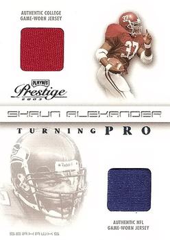 2003 Playoff Prestige - Turning Pro Jerseys #TP-7 Shaun Alexander Front