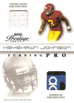 2003 Playoff Prestige - Turning Pro Jerseys #TP-9 Keyshawn Johnson Front