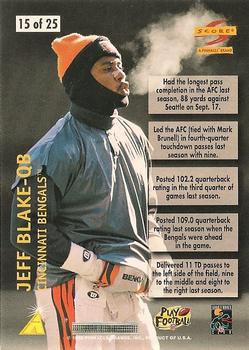 1996 Score - Numbers Game #15 Jeff Blake Back