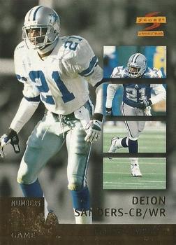 1996 Score - Numbers Game #23 Deion Sanders Front