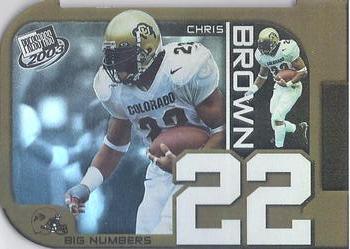2003 Press Pass - Big Numbers #BN4 Chris Brown Front