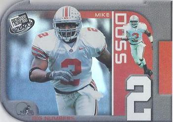 2003 Press Pass - Big Numbers #BN7 Mike Doss Front
