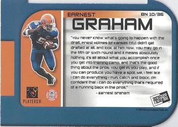 2003 Press Pass - Big Numbers #BN10 Earnest Graham Back