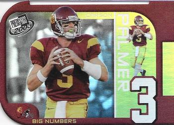 2003 Press Pass - Big Numbers #BN24 Carson Palmer Front