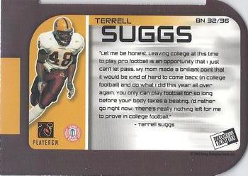 2003 Press Pass - Big Numbers #BN32 Terrell Suggs Back