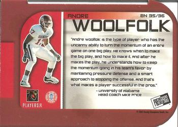 2003 Press Pass - Big Numbers #BN35 Andre Woolfolk Back