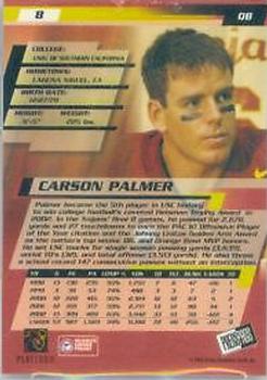 2003 Press Pass - Gold Zone #G8 Carson Palmer Back