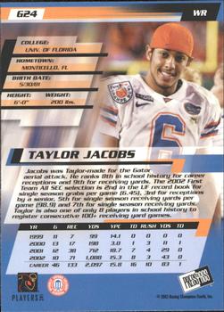 2003 Press Pass - Gold Zone #G24 Taylor Jacobs Back