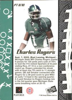 2003 Press Pass - Primetime #PT8 Charles Rogers Back
