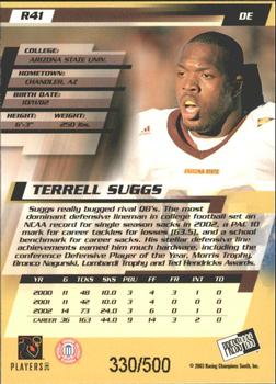 2003 Press Pass - Reflectors #R41 Terrell Suggs Back