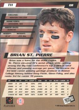 2003 Press Pass - Torquers #T11 Brian St. Pierre Back