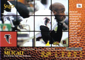 1996 Select #16 Eric Metcalf Back