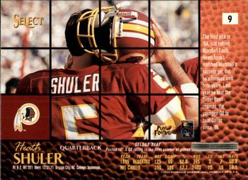 1996 Select #9 Heath Shuler Back