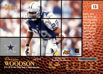 1996 Select #13 Darren Woodson Back