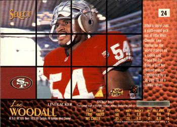 1996 Select #24 Lee Woodall Back