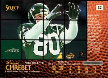 1996 Select #32 Wayne Chrebet Back