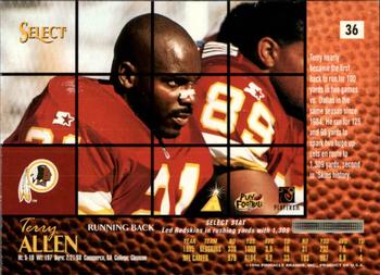 1996 Select #36 Terry Allen Back