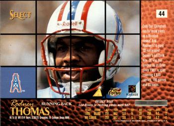1996 Select #44 Rodney Thomas Back