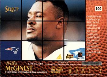 1996 Select #100 Willie McGinest Back