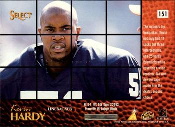 1996 Select #151 Kevin Hardy Back