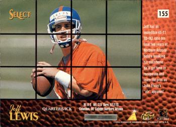 1996 Select #155 Jeff Lewis Back