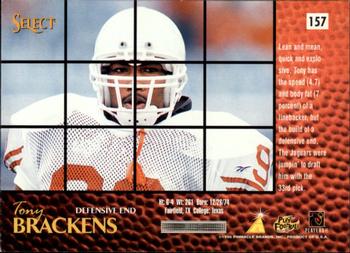1996 Select #157 Tony Brackens Back