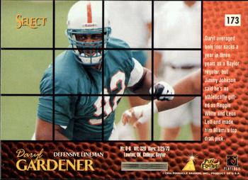 1996 Select #173 Daryl Gardener Back