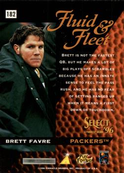 1996 Select #182 Brett Favre Back