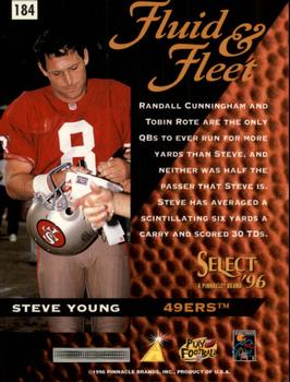 1996 Select #184 Steve Young Back