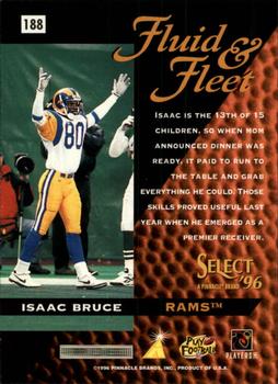 1996 Select #188 Isaac Bruce Back