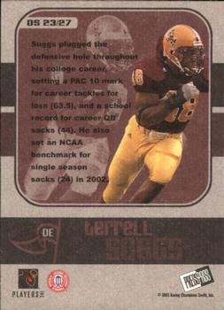 2003 Press Pass JE - Old School #OS23 Terrell Suggs Back